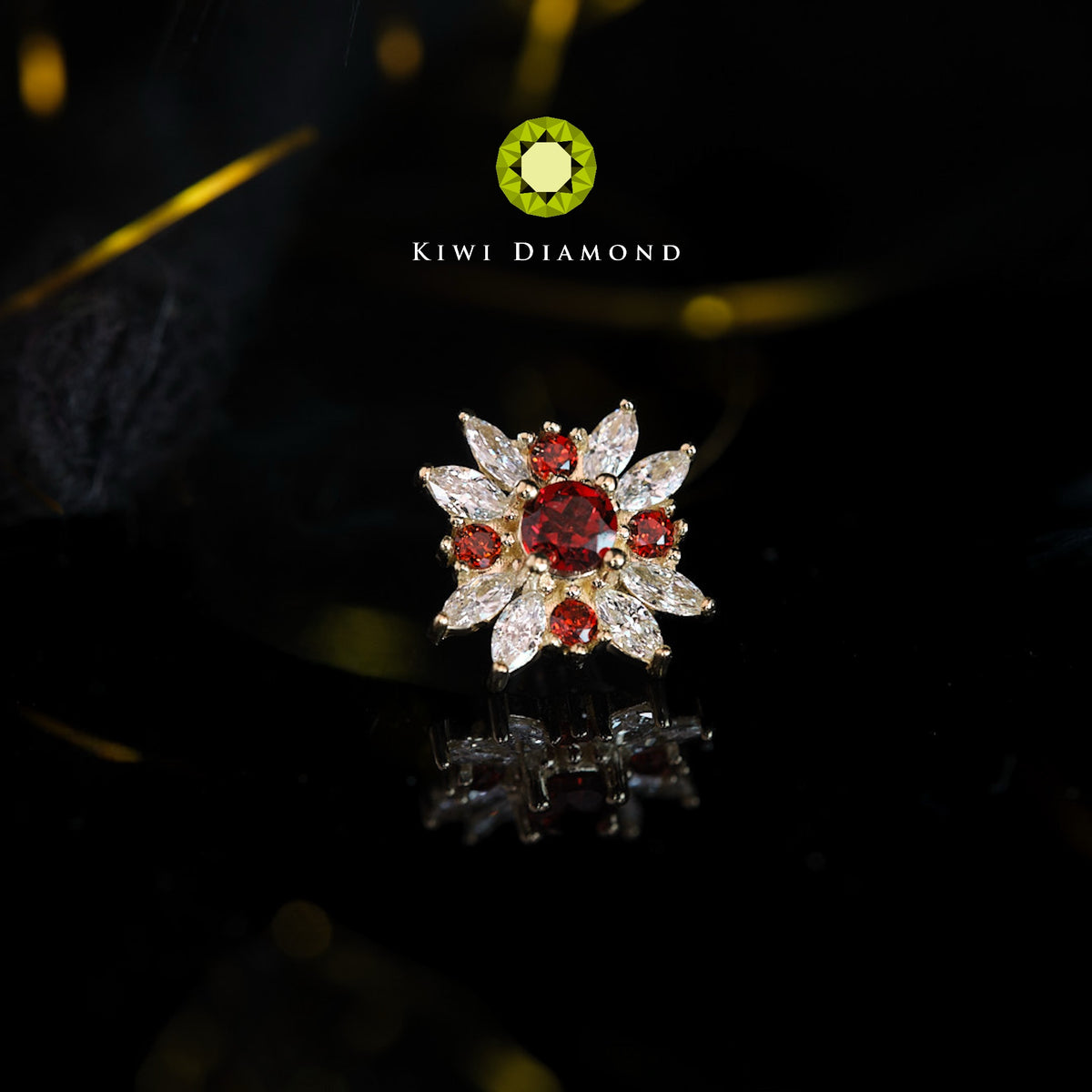 KIWI DIAMOND - AUREUS - 14KT SOLID GOLD - THREADED END
