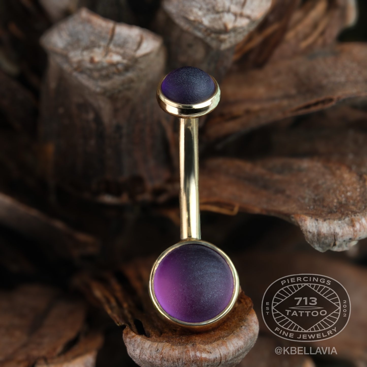 BVLA - CLASSIC CUP NAVEL CURVE - 14KT SOLID GOLD - CURVED BARBELL