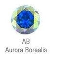 NeoMetal - FLOWER - AURORA BOREALIS CZ - Titanium - Gem 1.5mm, or 2mm - THREADLESS END