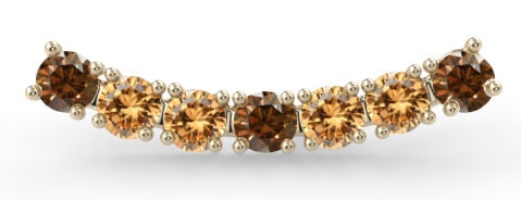 KIWI DIAMOND - PRINCESS ARC (MEDIUM - 17MM) -14KT SOLID GOLD - THREADED END