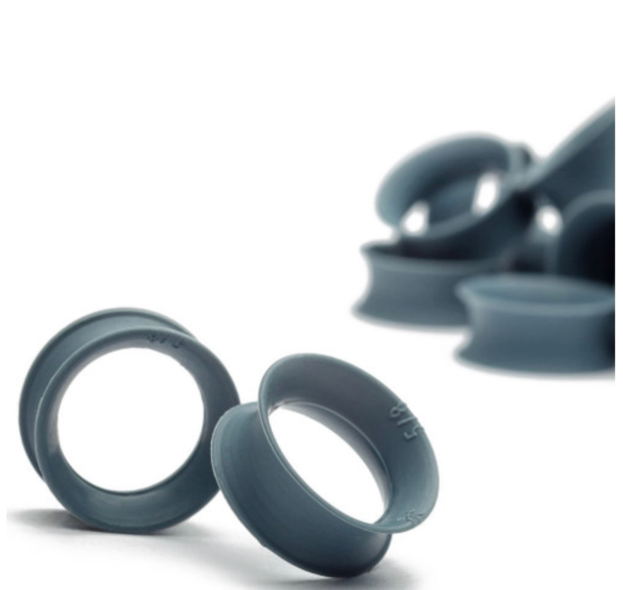 KAOS SOFTWEAR - BASIC SKIN EYELETS (10G THROUGH 1") - SLATE BLUE - SILICONE - EYELETS