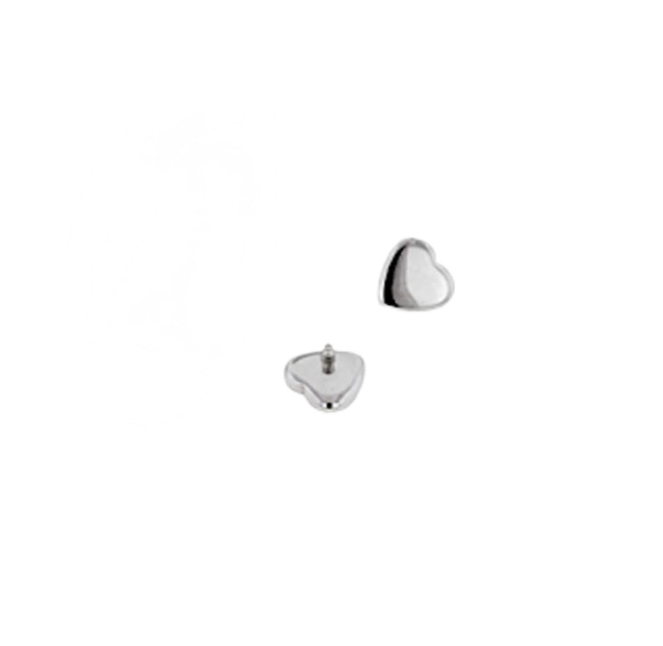 ANATOMETAL - FLAT HEART - 18KT SOLID GOLD - THREADLESS END
