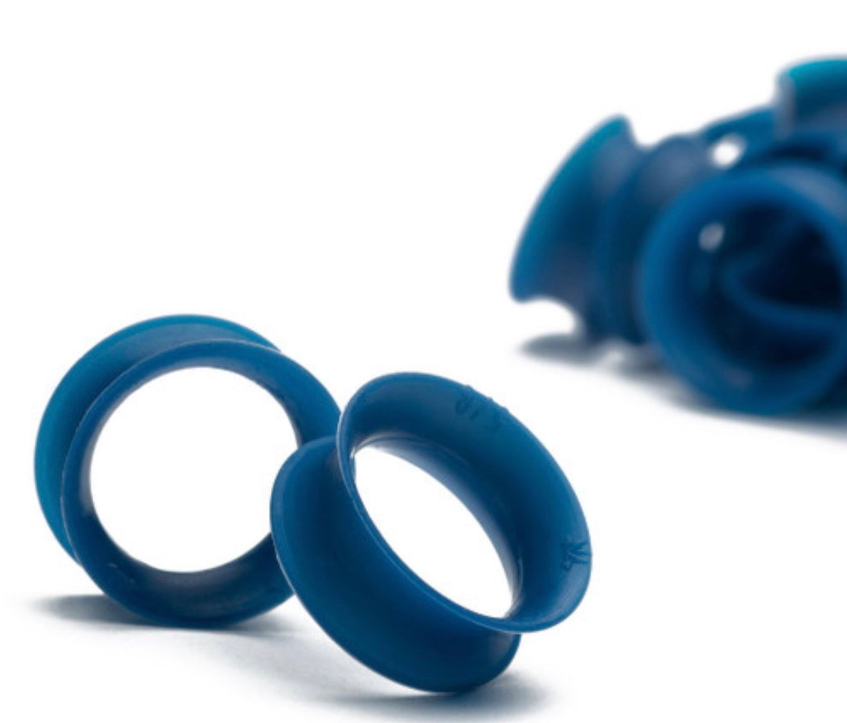 KAOS SOFTWEAR - BASIC SKIN EYELETS (10G THROUGH 1") - DARK BLUE - SILICONE - EYELETS