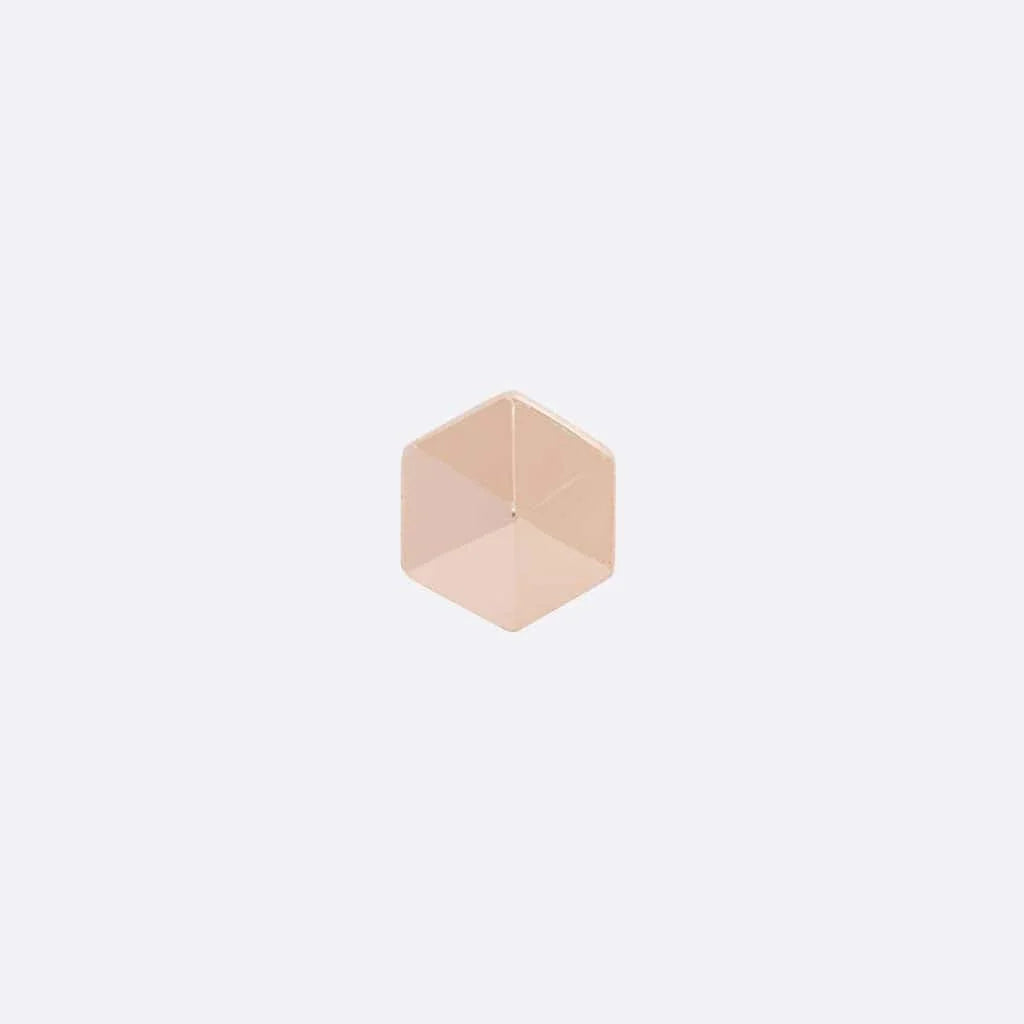 TETHER - HEX - 14KT SOLID GOLD - THREADLESS END