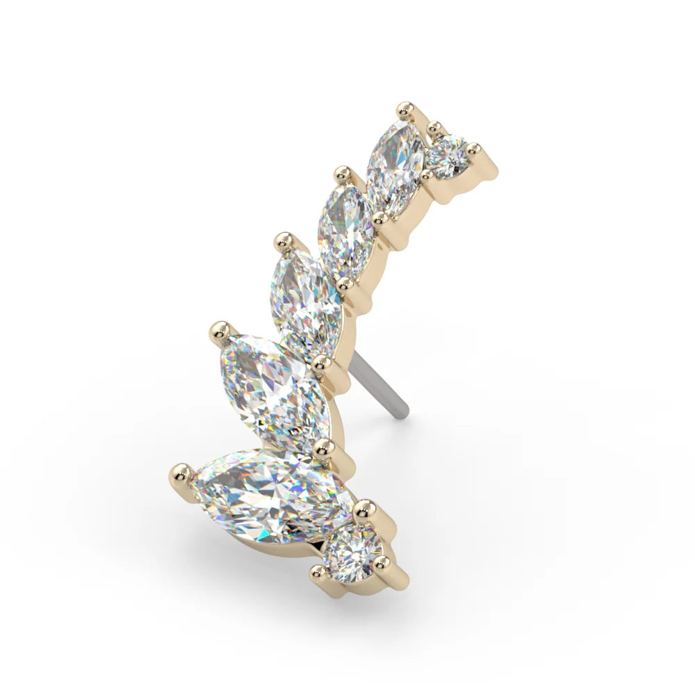 KIWI DIAMOND - SABINE LARGE END - 14KT SOLID GOLD - THREADED