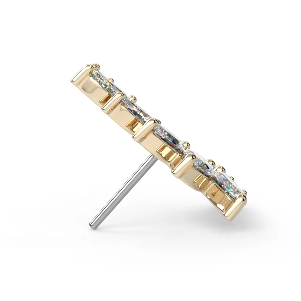KIWI DIAMOND - SABINE LARGE END - 14KT SOLID GOLD - THREADED