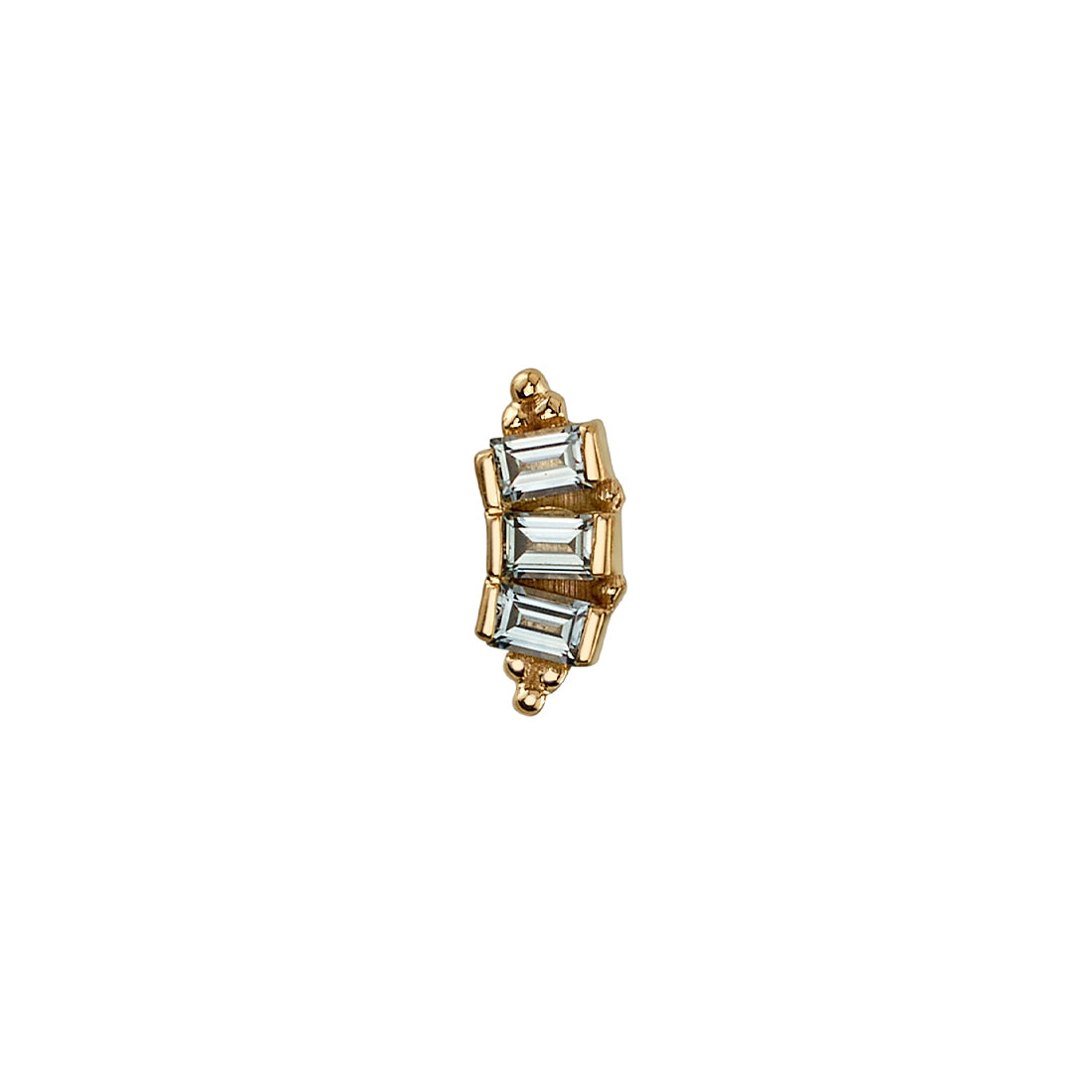 BVLA - TINY BAGUETTE PANARAYA - 14KT SOLID GOLD - THREADED END