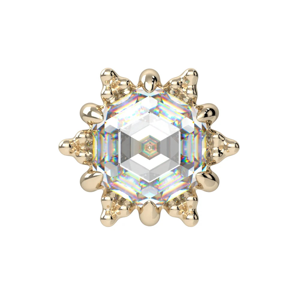 KIWI DIAMOND JEWELRY - VERA - 14KT SOLID GOLD - THREADLESS END