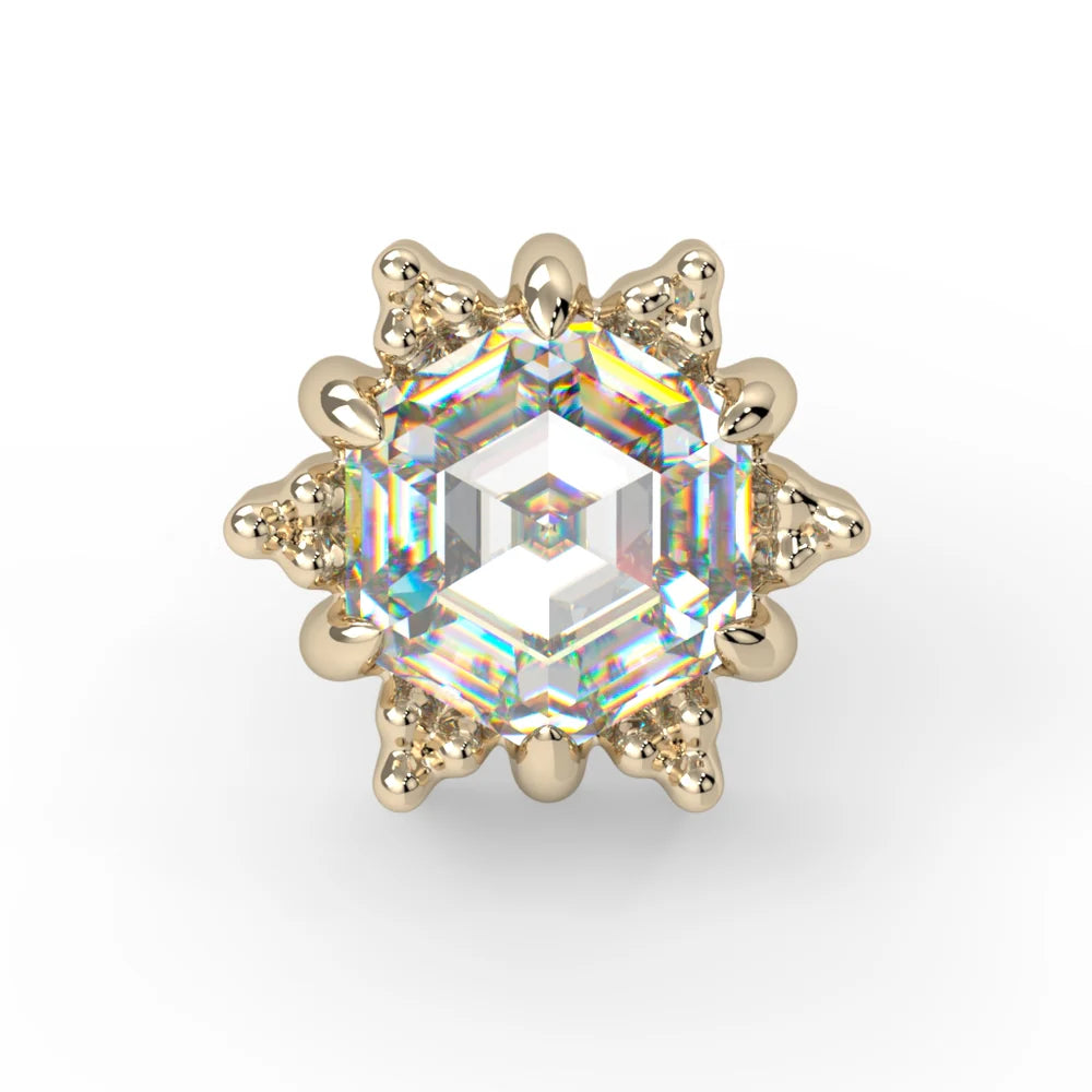 KIWI DIAMOND JEWELRY - VERA - 14KT SOLID GOLD - THREADLESS END