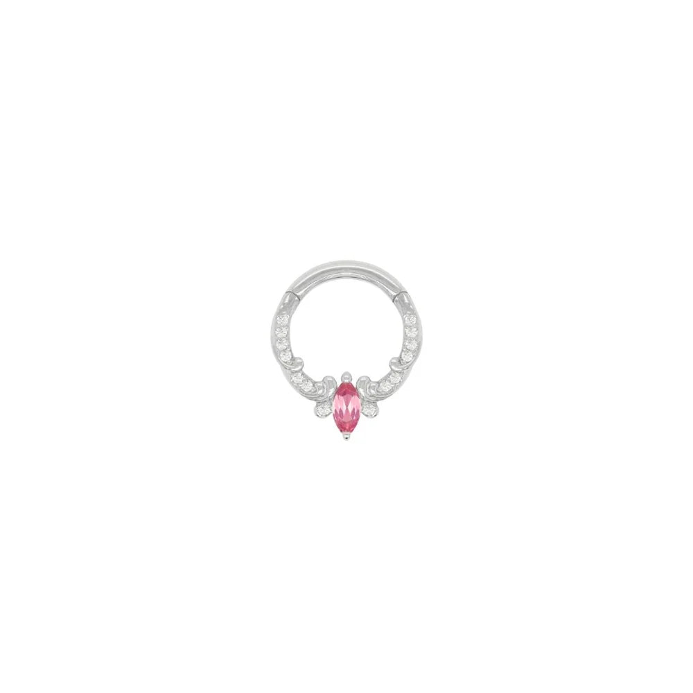 BUDDHA JEWELRY - COTERIE - PINK TOURMALINE - 14KT SOLID GOLD - CLICKER