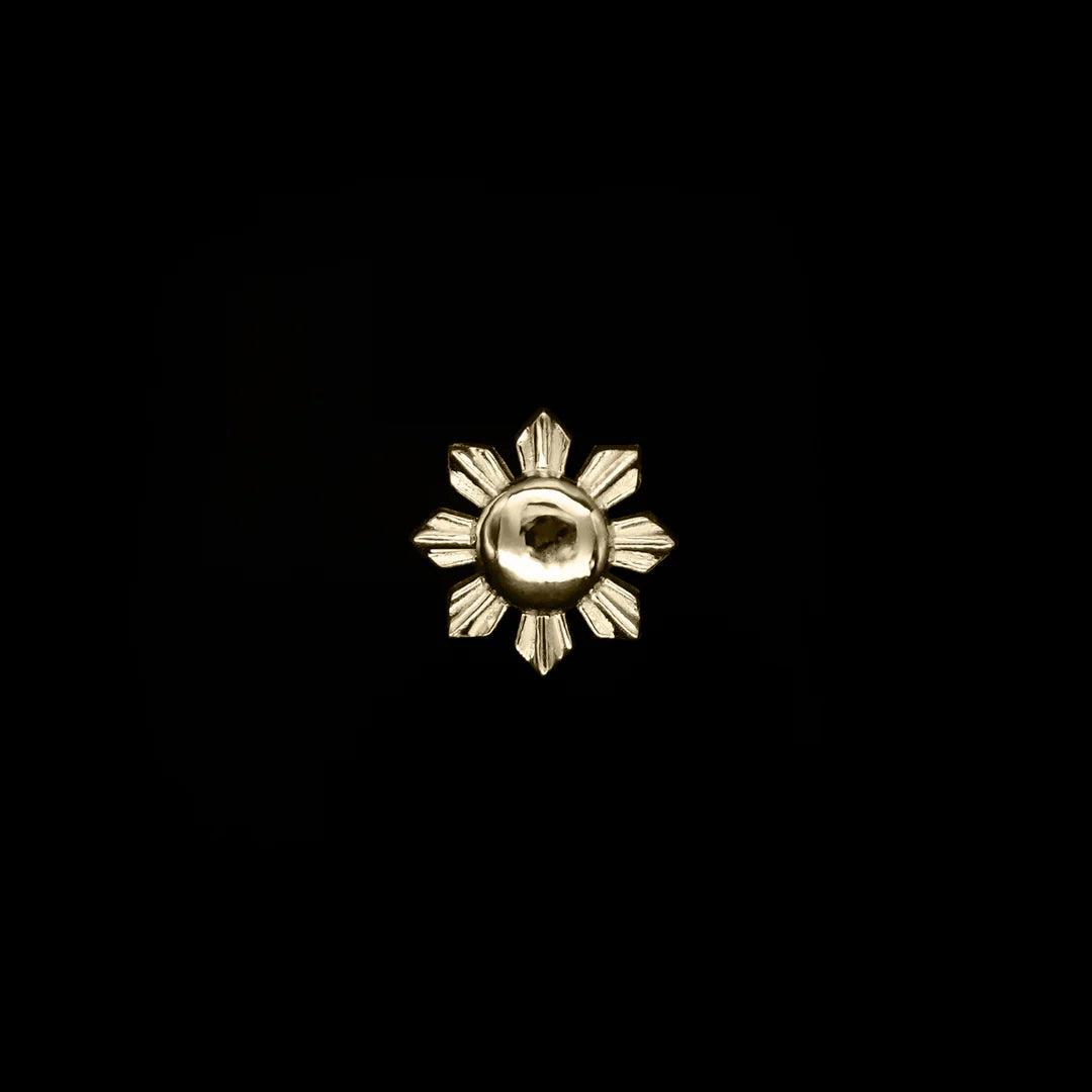 REGALIA - SOVEREIGN SUN - 14KT SOLID GOLD - THREADLESS END