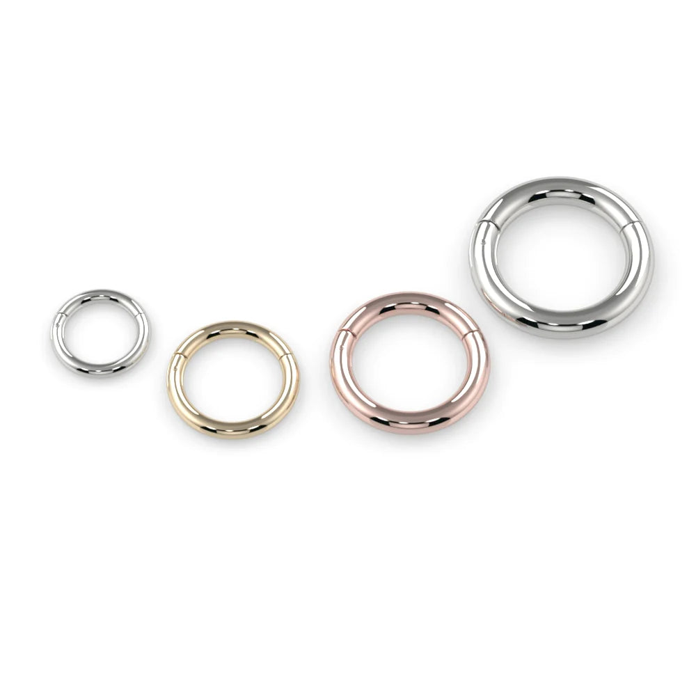 KIWI DIAMOND - PLAIN CLICKER - 16G - 14kKT SOLID GOLD - CLICKER