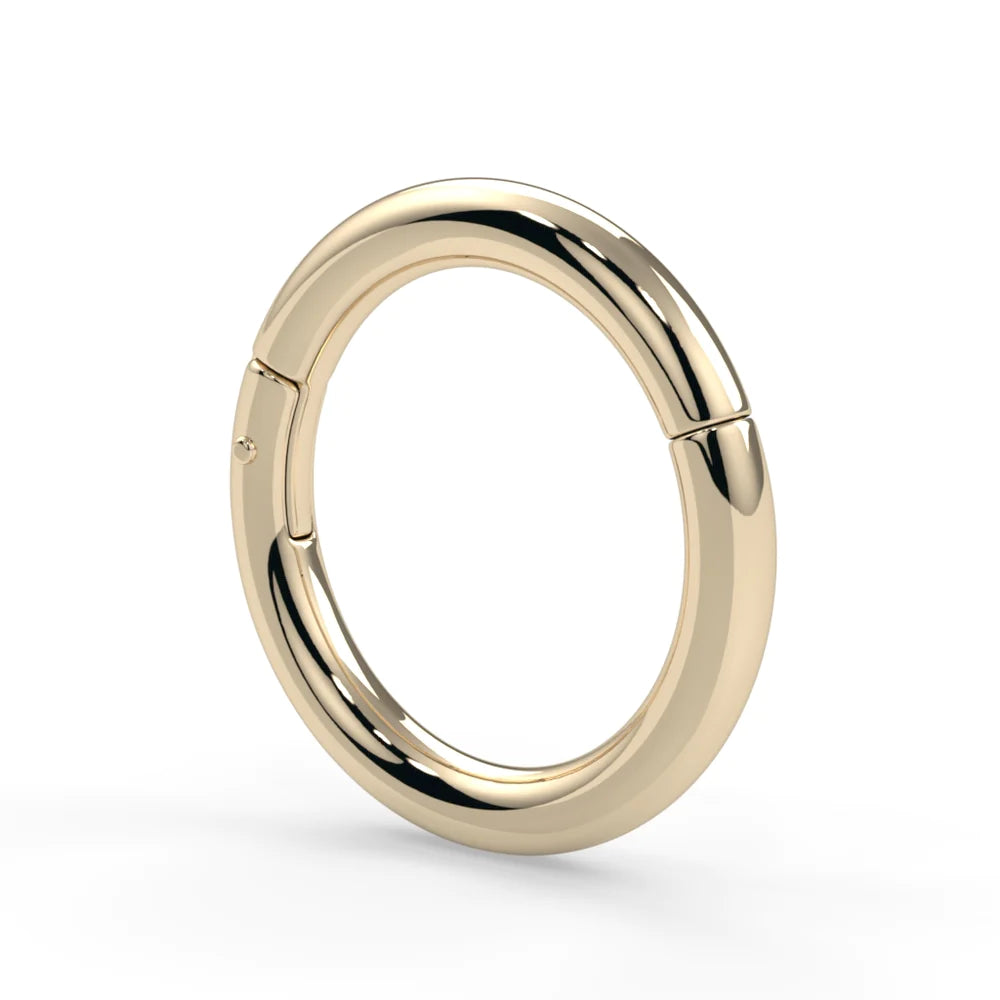 KIWI DIAMOND - PLAIN CLICKER - 16G - 14kKT SOLID GOLD - CLICKER