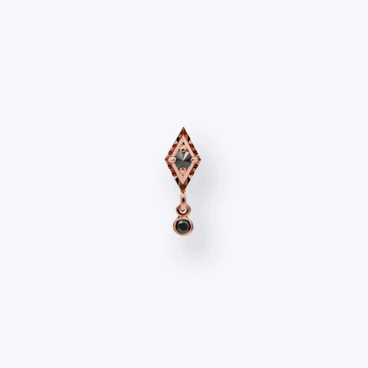 TETHER - DYNA DROP - BLACK DIAMOND - 14KT YELLOW GOLD - THREADLESS