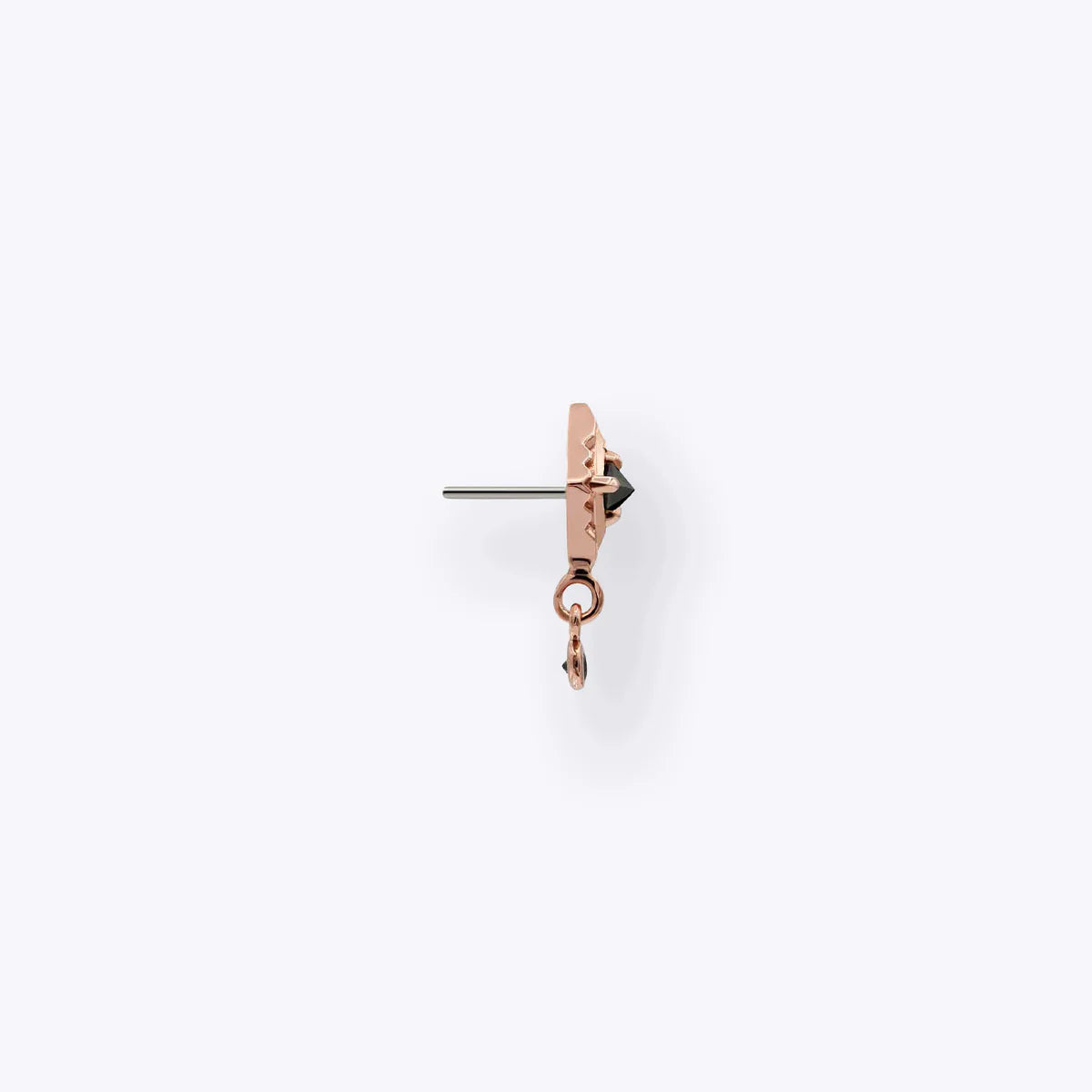 TETHER - DYNA DROP - BLACK DIAMOND - 14KT YELLOW GOLD - THREADLESS