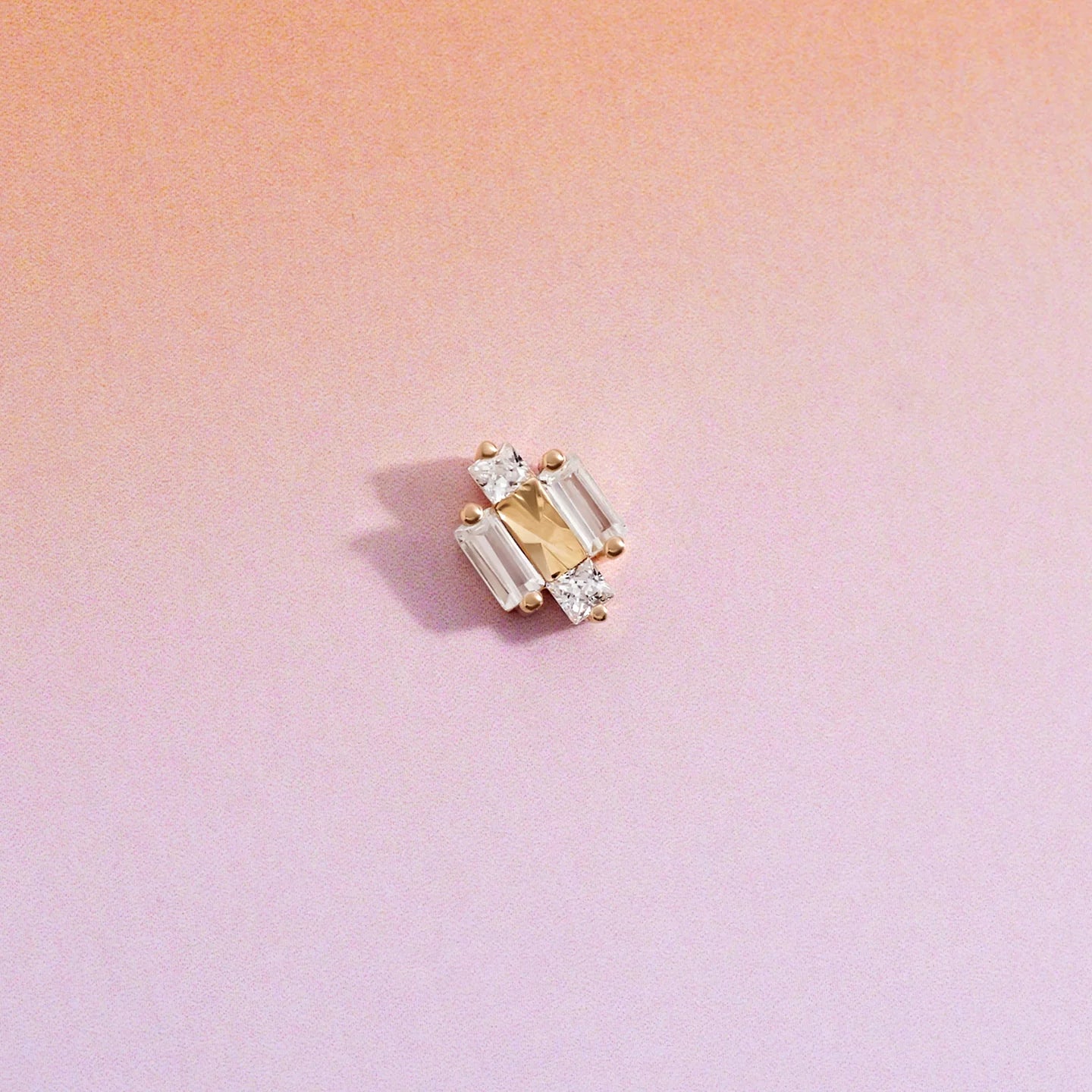 EMBER JEWELRY - SPEAK EASY - 14KT SOLID GOLD - THREADLESS END
