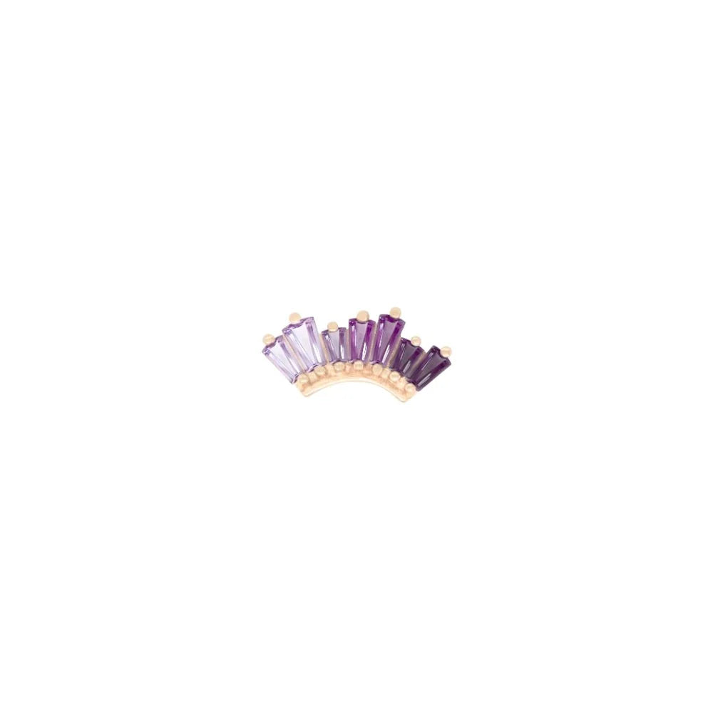 BUDDHA JEWELRY - ENLIGHTEN - AMETHYST OMBRE - 14KT SOLID GOLD - THREADLESS