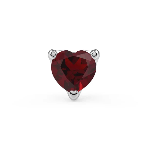 KIWI DIAMOND - LOW PROFILE HEART PRONG - 14KT SOLID GOLD - THREADLESS END