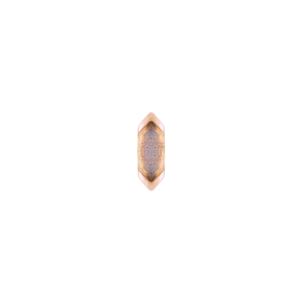 BUDDHA JEWELRY - MYSTIC - LABRADORITE - 14KT SOLID GOLD - THREADLESS END