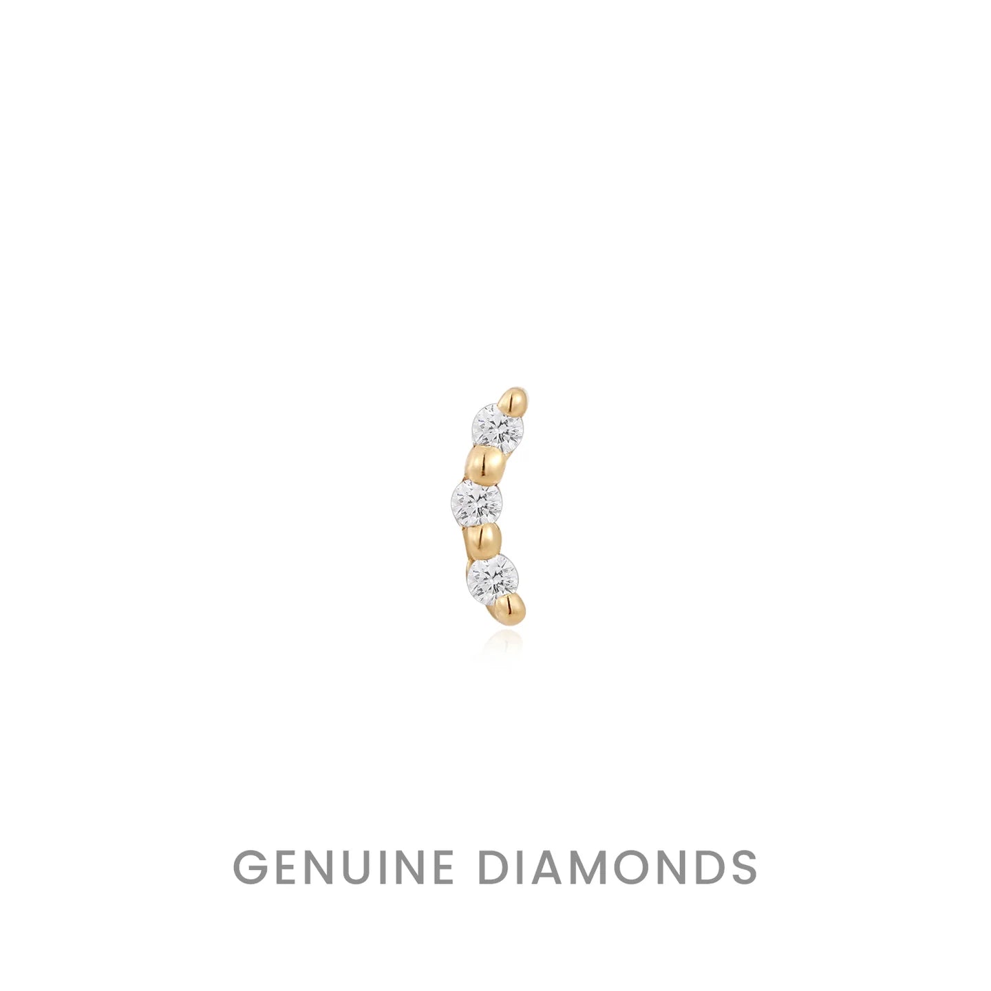 EMBER JEWELRY - BITSY - 14KT SOLID GOLD - THREADLESS END