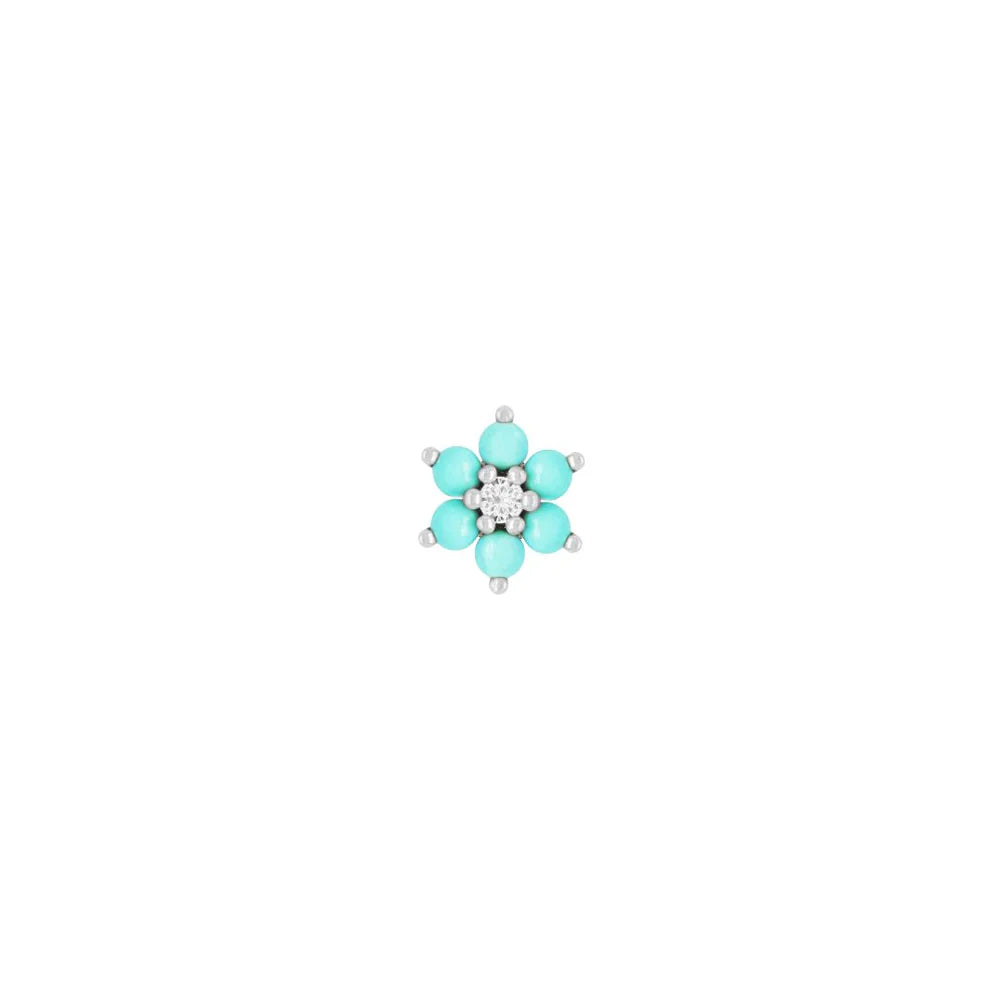BUDDHA JEWELRY - CULTIVATE - TURQUOISE - 14KT SOLID GOLD - THREADLESS END