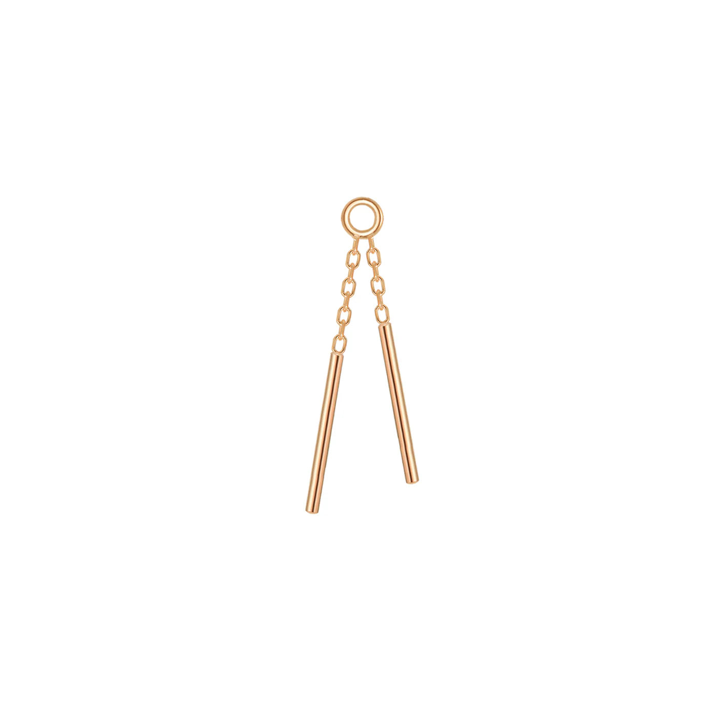 MODERN MOOD - WIND CHIME CHARM (Double Bars or Triple Bars) - 14KT SOLID GOLD - CHARM