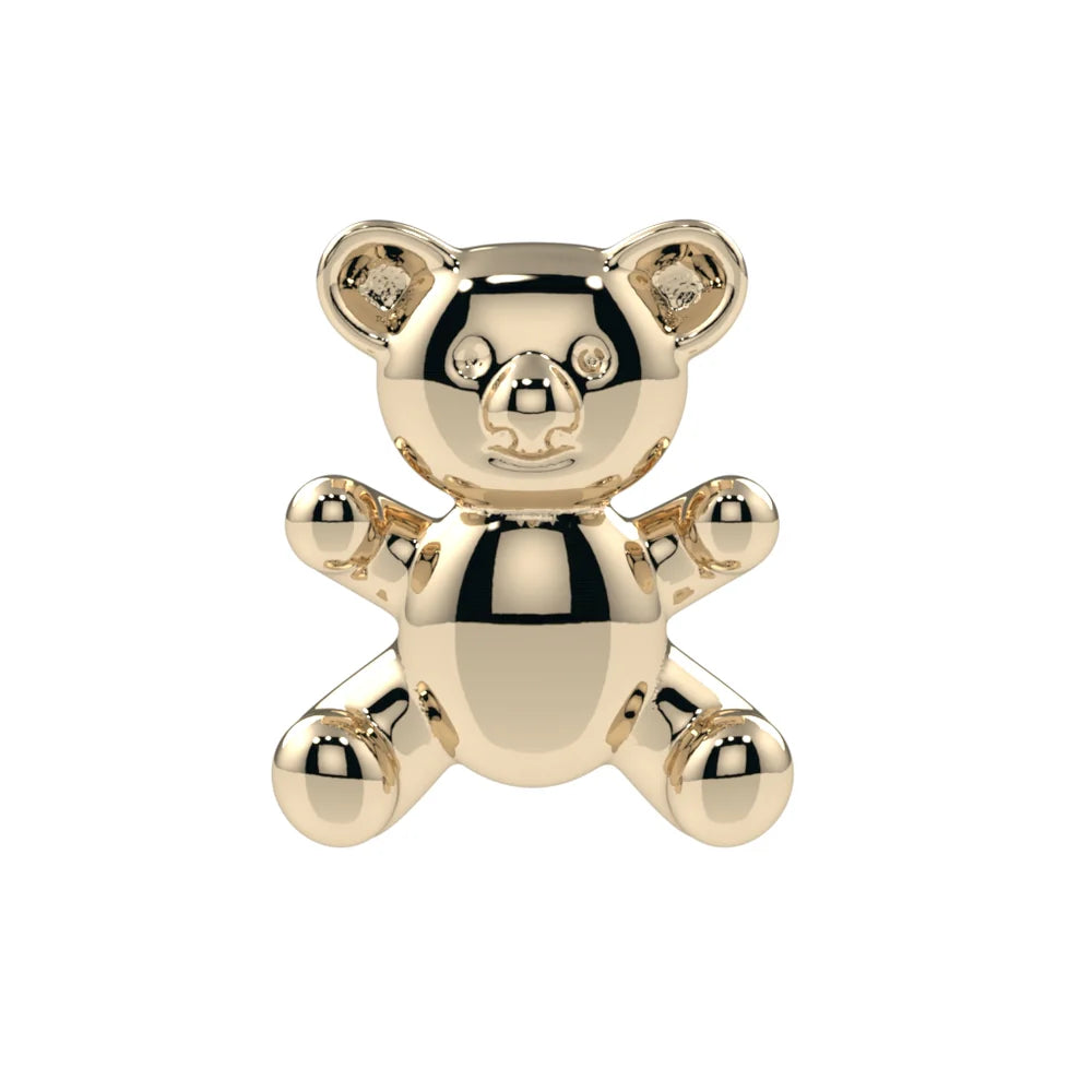 KIWI DIAMOND - TEDDY BEAR - 14KT SOLID GOLD - THREADLESS END