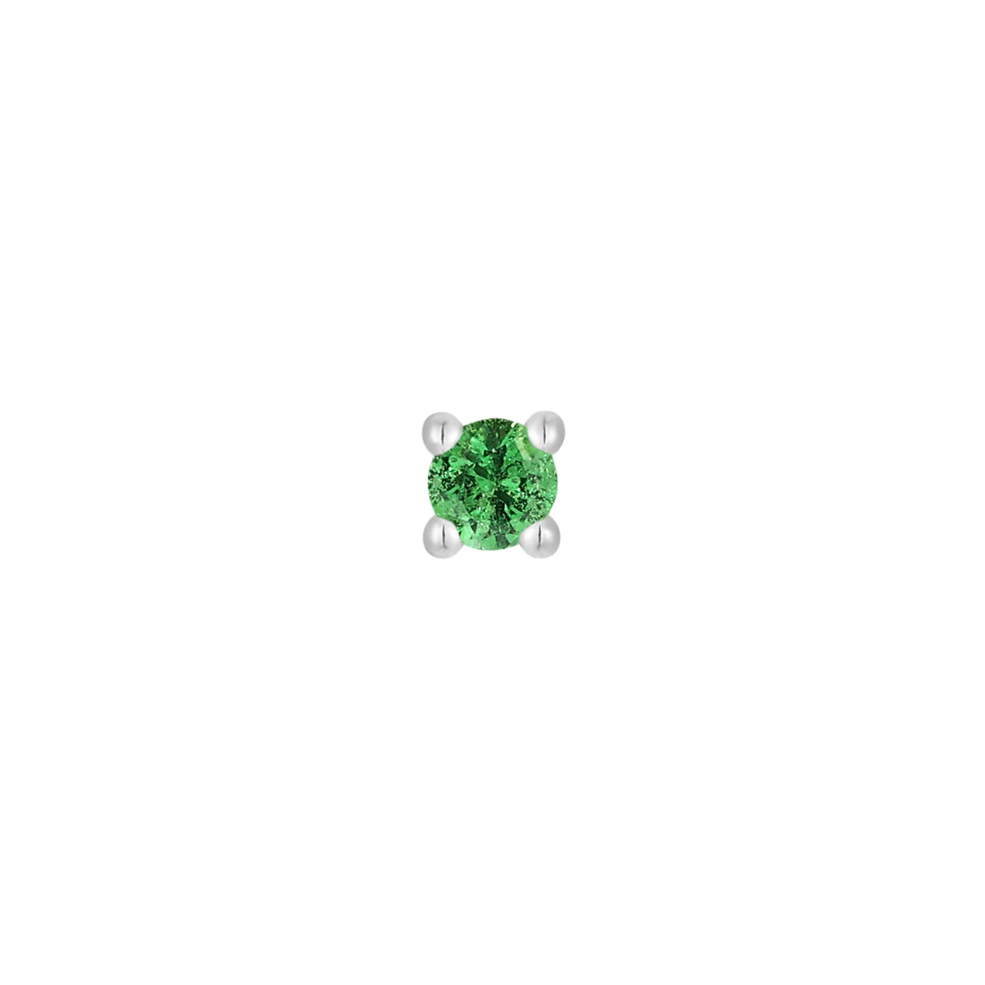 BUDDHA JEWELRY - TSAVORITE PRONG - THREADLESS END