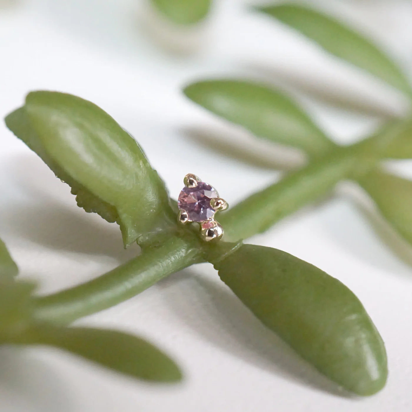 MODERN MOOD - PIPPA DOT - FACETED GEMSTONE - 14KT SOLID GOLD - THREADLESS END