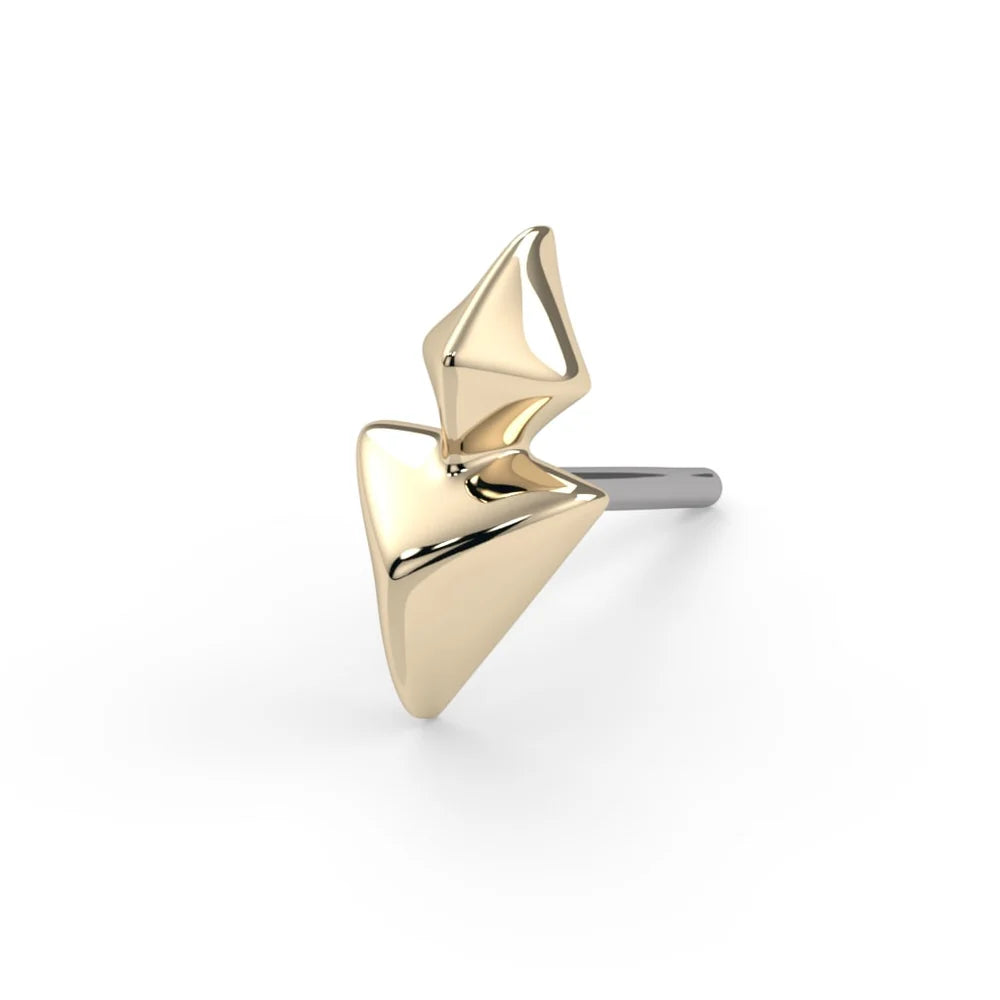 KIWI DIAMOND - SPARTA - 14KT SOLID GOLD - THREADLESS END