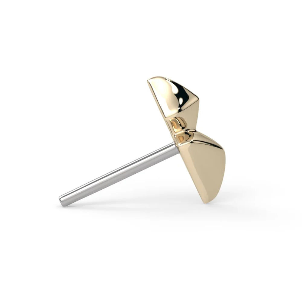 KIWI DIAMOND - SPARTA - 14KT SOLID GOLD - THREADLESS END