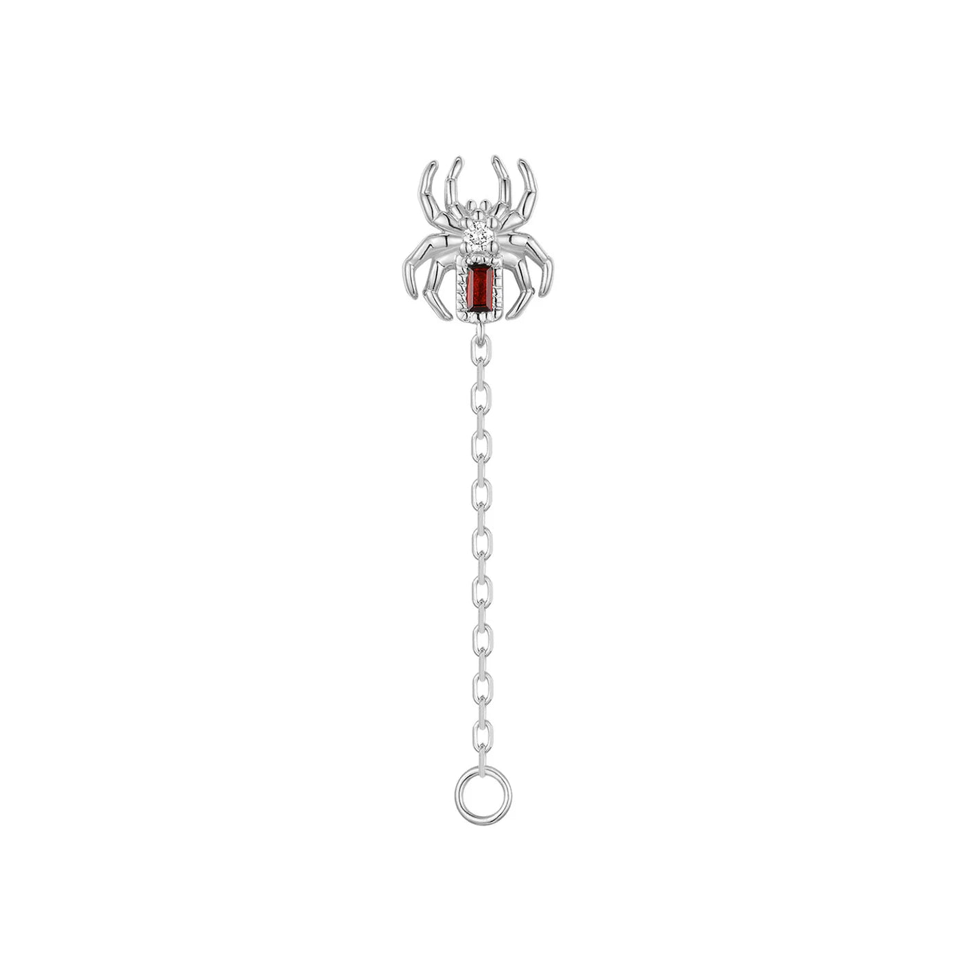 MODERN MOOD - GRIM SPIDER WITH CHAIN AND JUMP RING - 14KT SOLID GOLD - CHARM