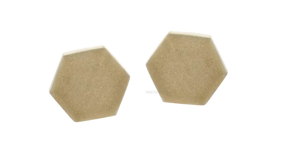 ANATOMETAL - HEXAGON - 18KT SOLID GOLD - THREADLESS END