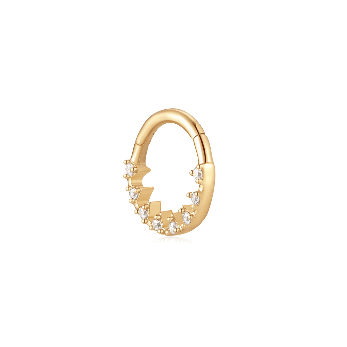 EMBER JEWELRY - SAVAGE - CZ - 14KT SOLID GOLD - CLICKER