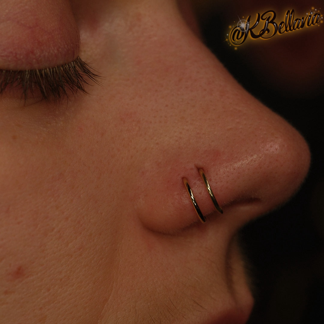 BVLA - SEAM RING - 14KT SOLID GOLD- (18G)