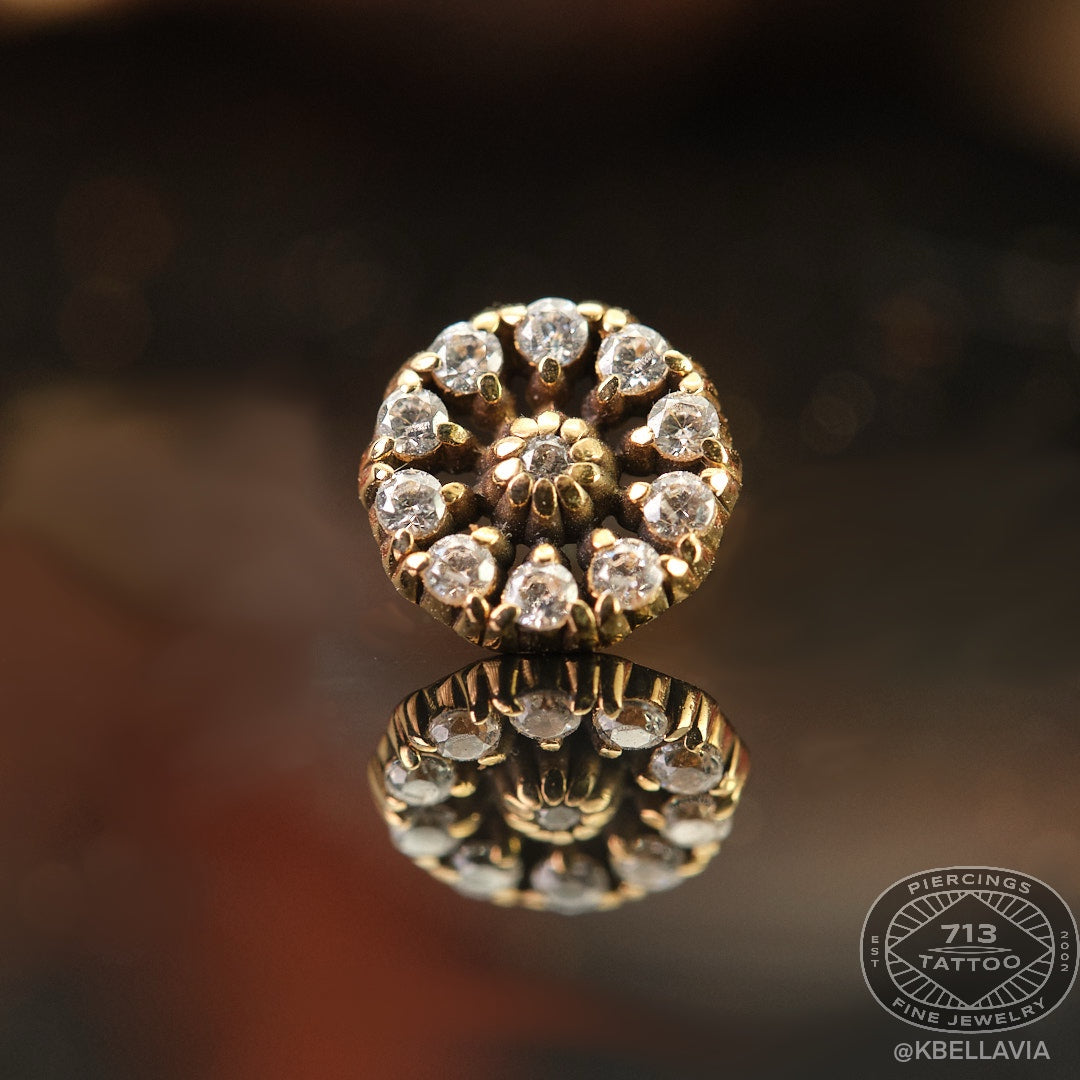 MAYA JEWELRY - VITALITY - 14KT SOLID GOLD - THREADLESS END