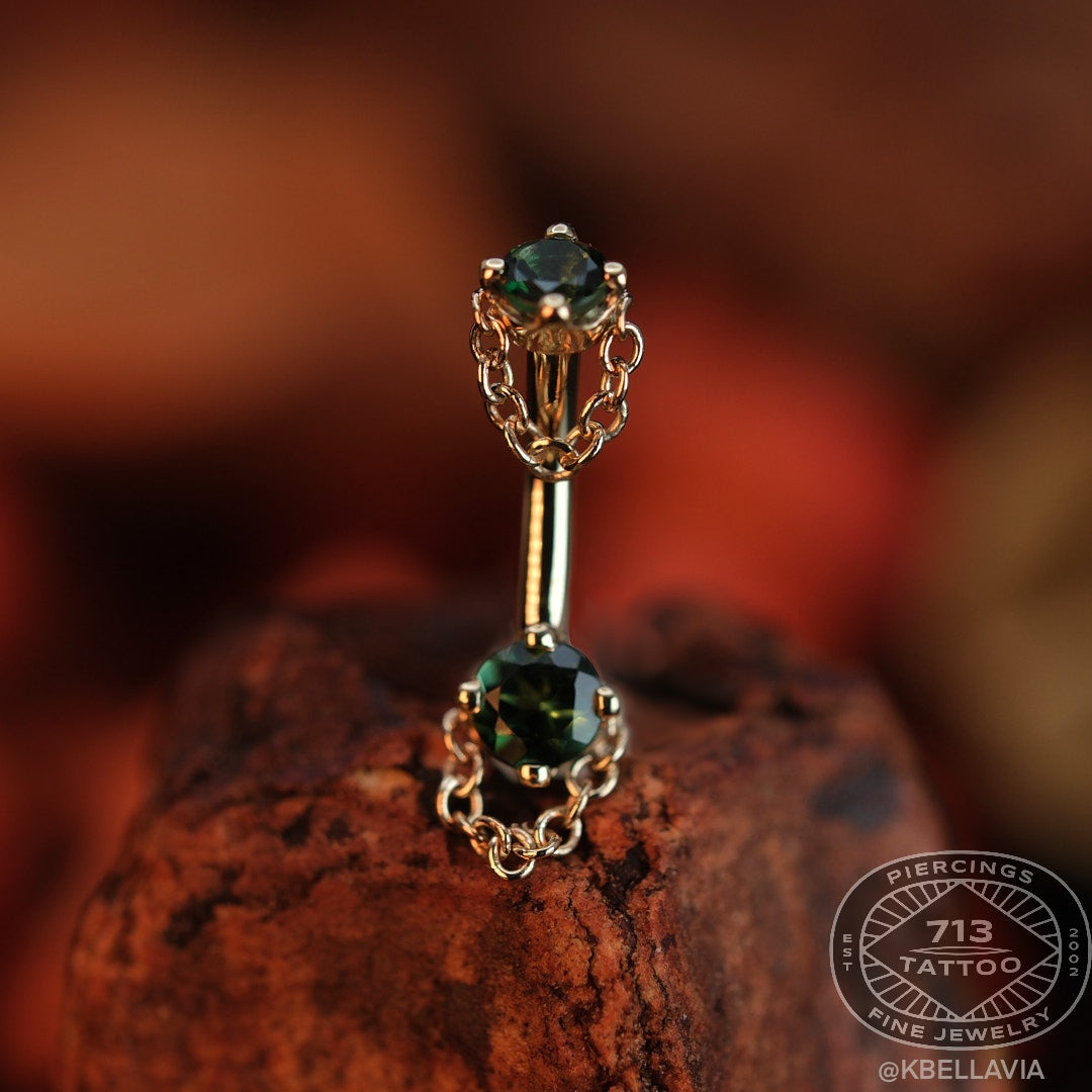 BVLA - RIANNA ROOK CURVE (16g) - 14KT SOLID GOLD - THREADED