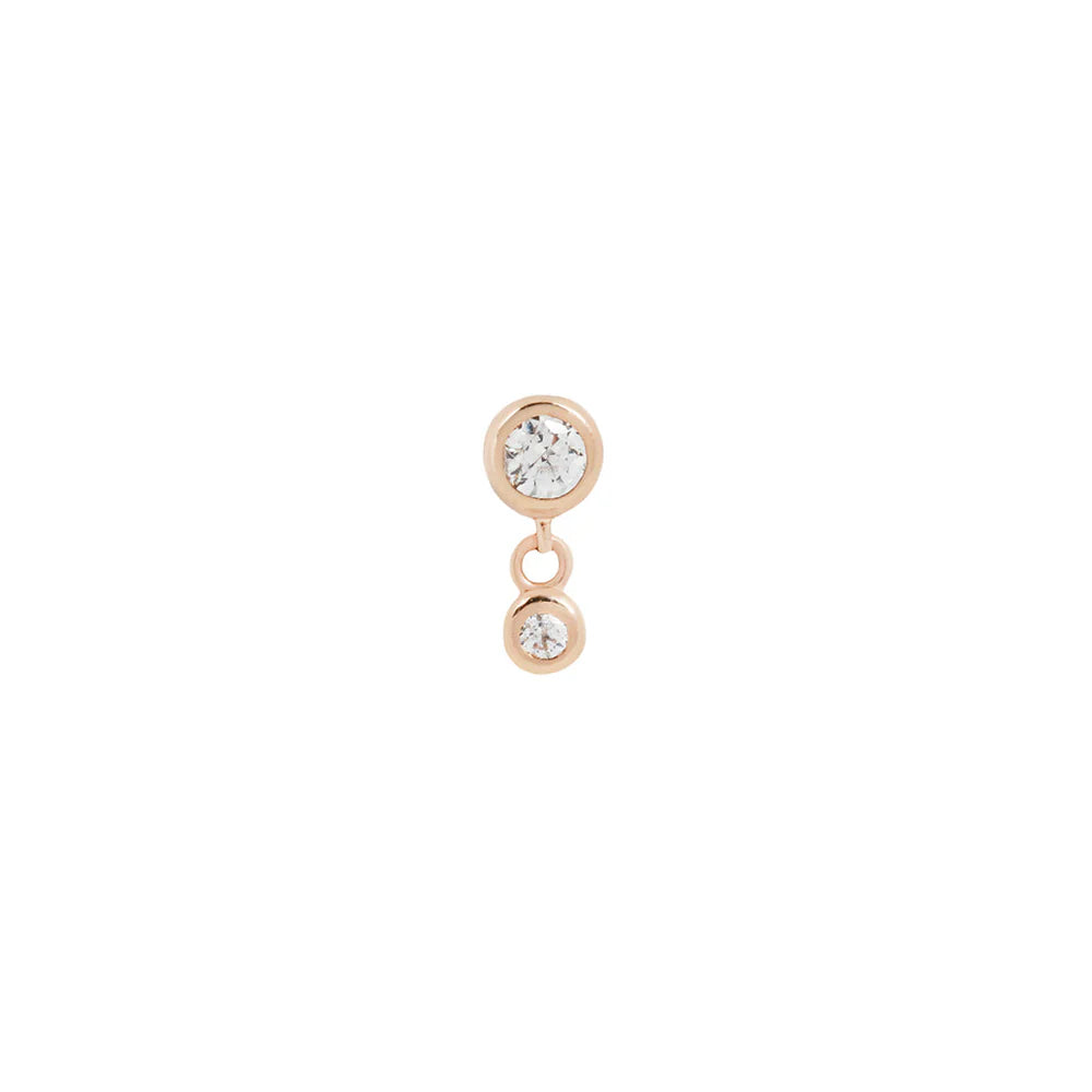 BUDDHA JEWELRY - SUTTON - CZ - 14KT SOLID GOLD - THREADLESS END