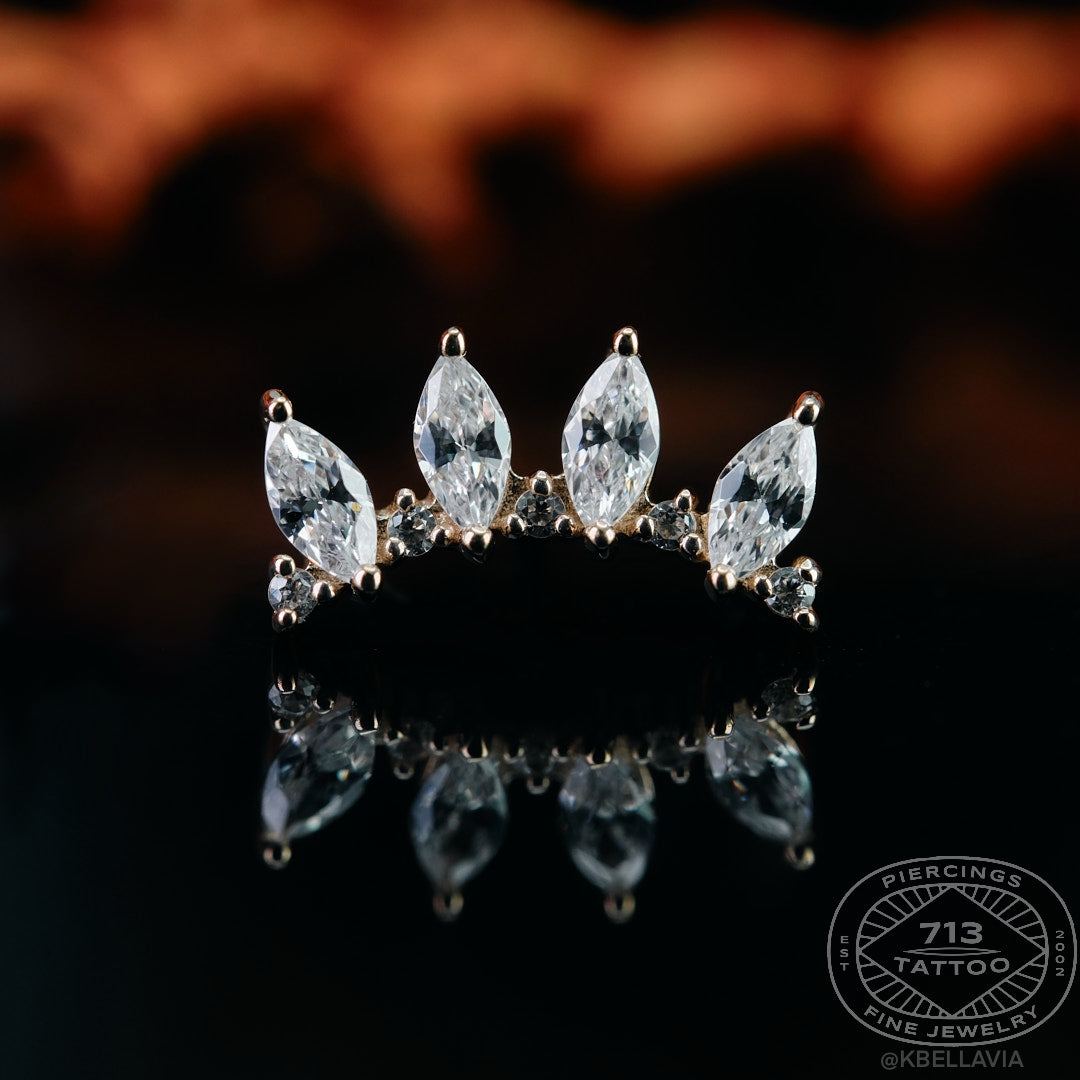 EMBER JEWELRY - HORIZON - 14KT SOLID GOLD - THREADLESS END