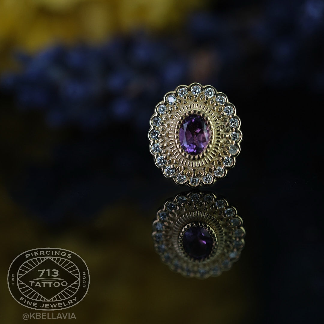 KIWI DIAMOND - ISABELLA - 14KT SOLID GOLD - THREADED END