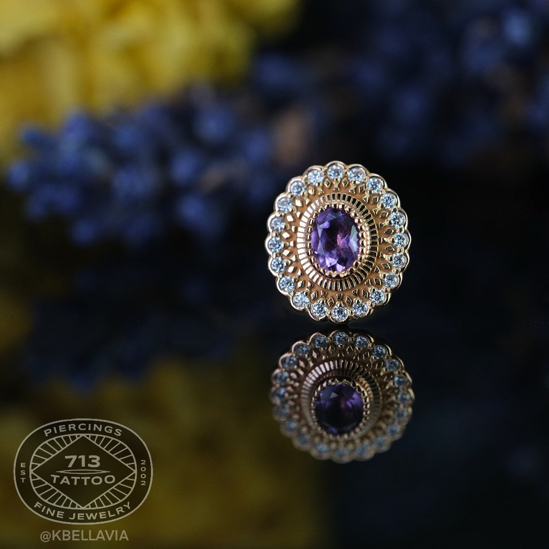 KIWI DIAMOND - ISABELLA - 14KT SOLID GOLD - THREADED END