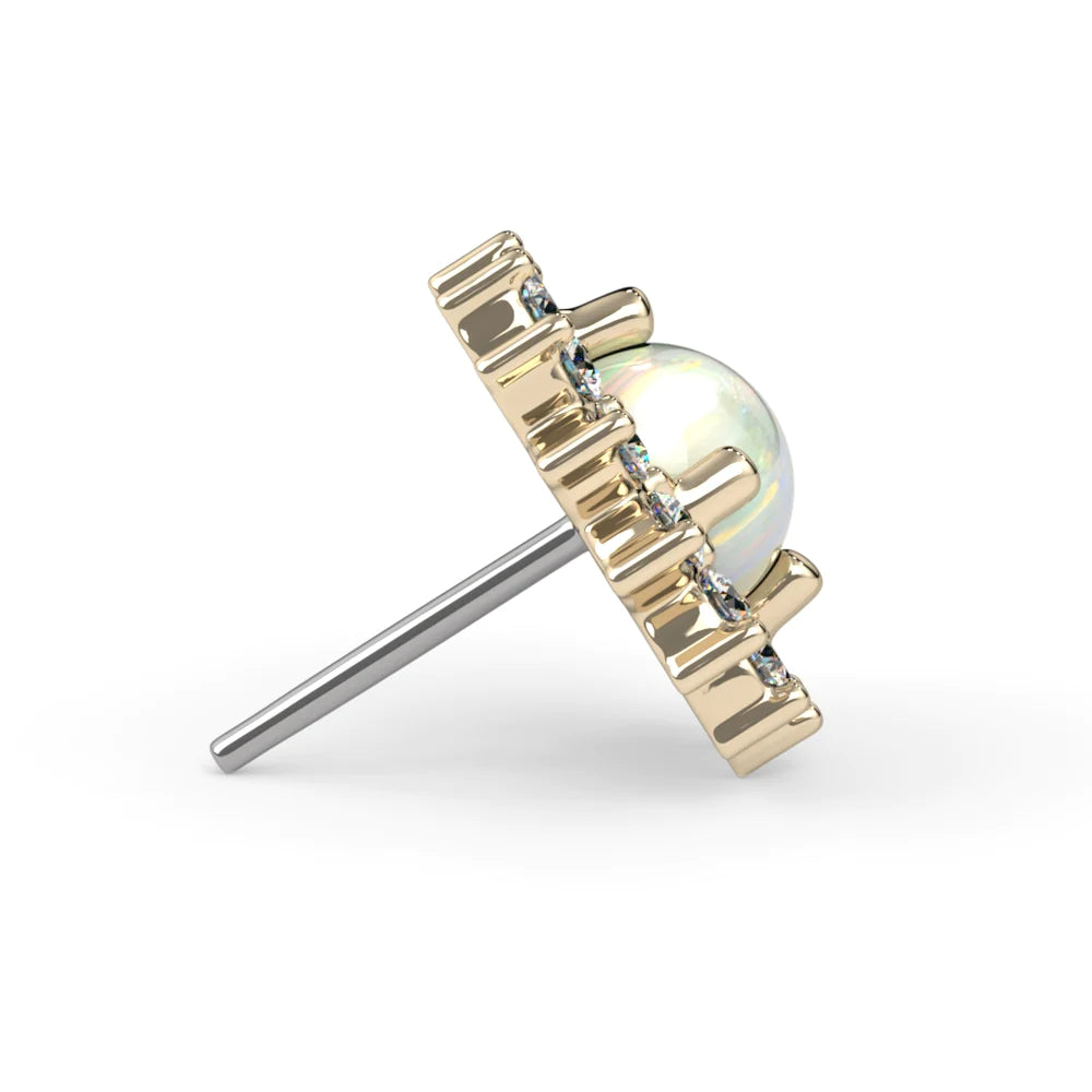 KIWI DIAMOND - SANA - 14KT SOLID GOLD - THREADLESS END