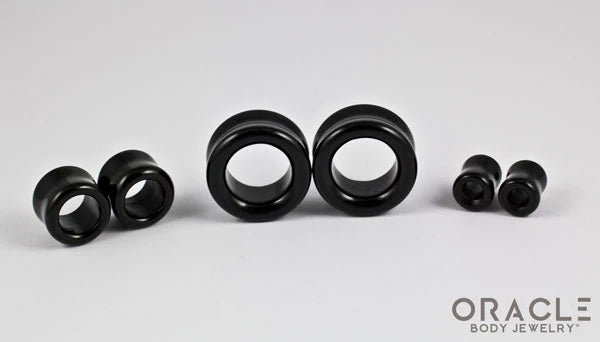 ORACLE BODY JEWELRY - OBSIDIAN EYELETS / TUNNELS