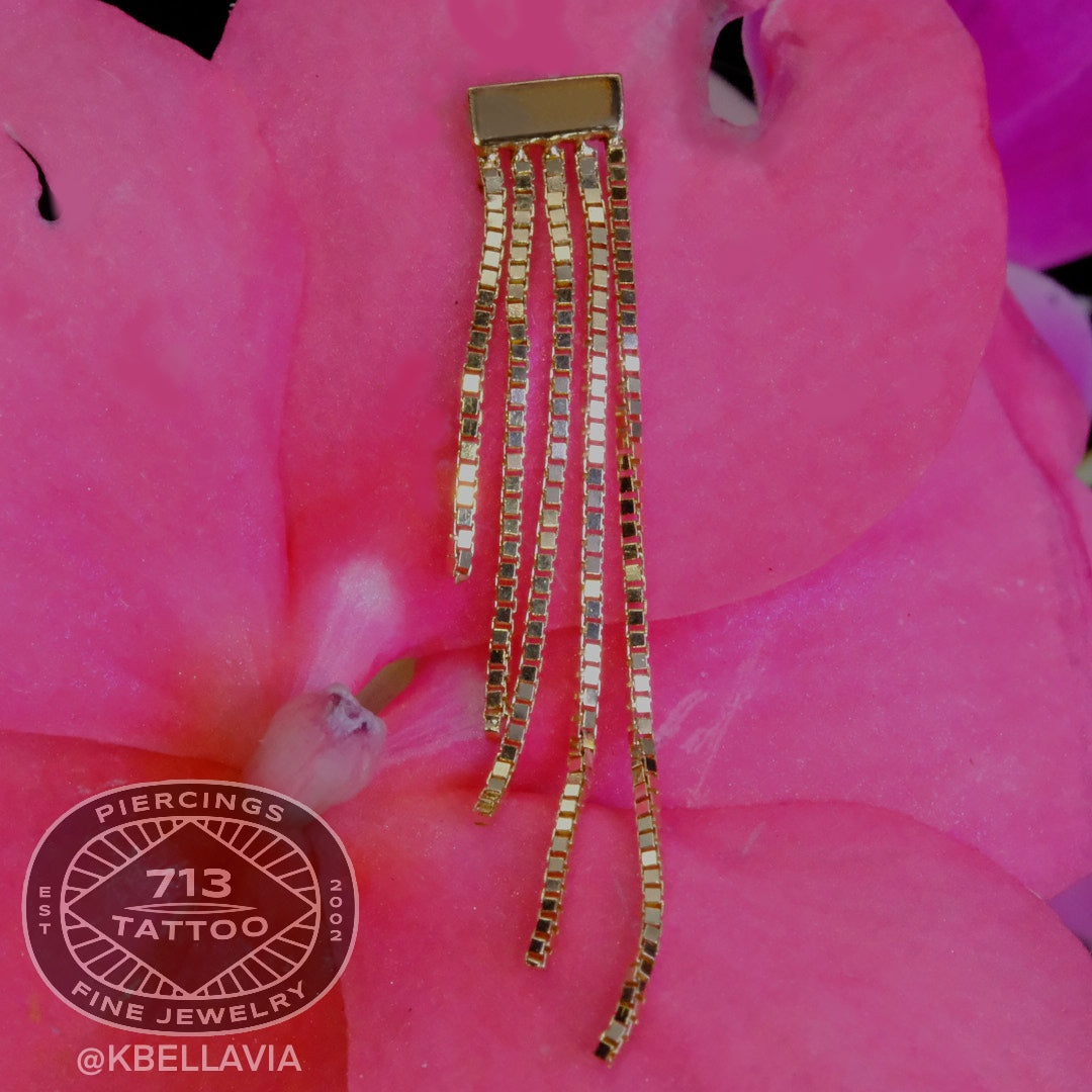 QUETZALLI JEWELRY - ENCHANT - 14KT SOLID GOLD - THREADLESS END