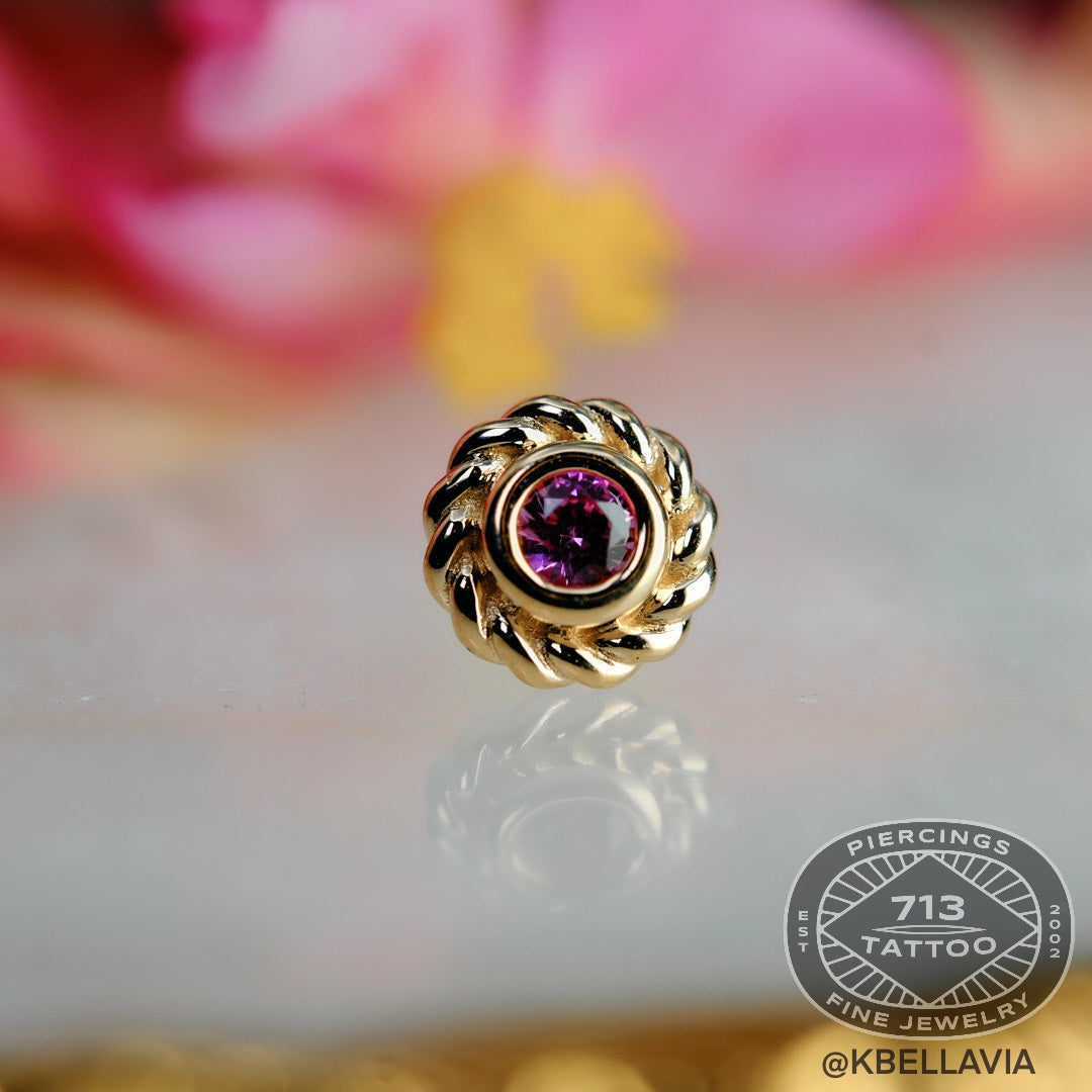 BVLA - BRAIDED RAINE MINI (CHOCTAW) - 14KT SOLID GOLD - THREADLESS END