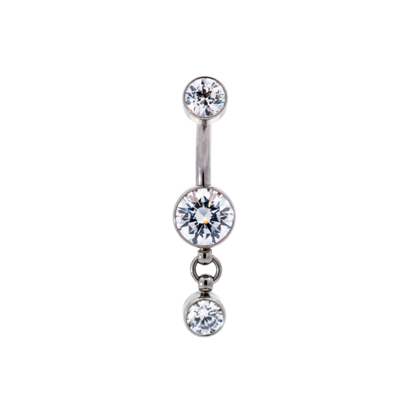 LEROI - BIJOUX - OM - TITANIUM - NAVEL CURVE