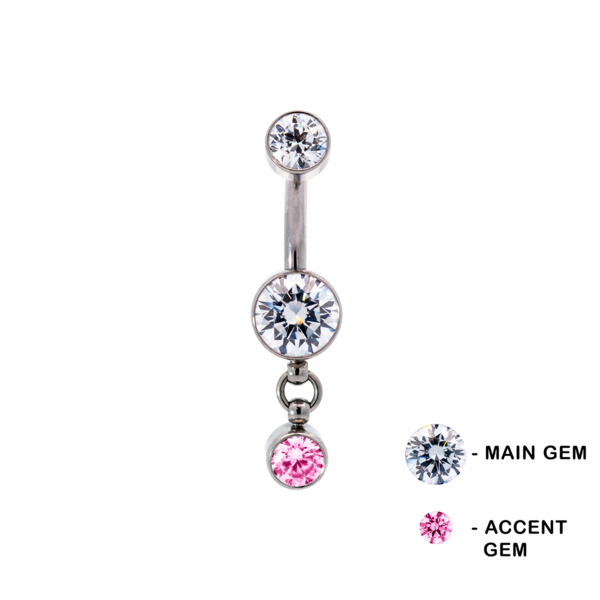 LEROI - BIJOUX - OM - TITANIUM - NAVEL CURVE
