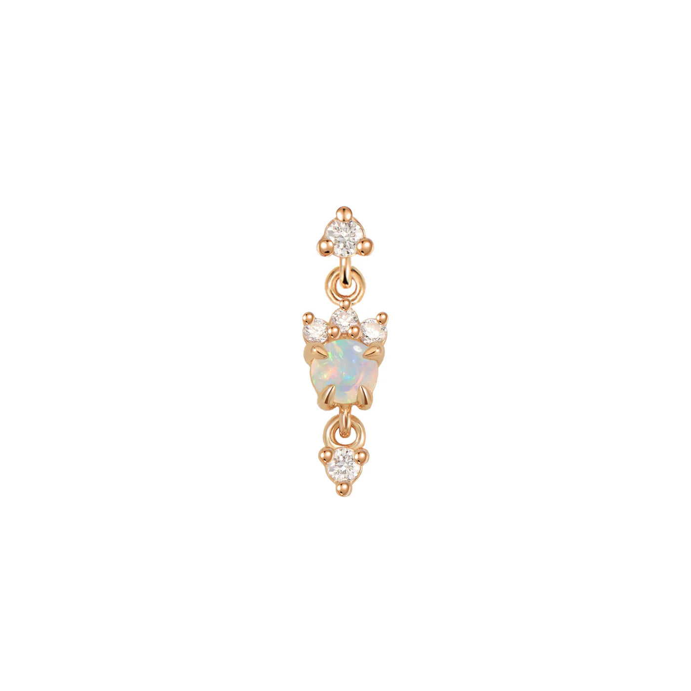 MODERN MOOD - LEIA DIAMOND DANGLE - 14KT SOLID GOLD - THREADLESS END