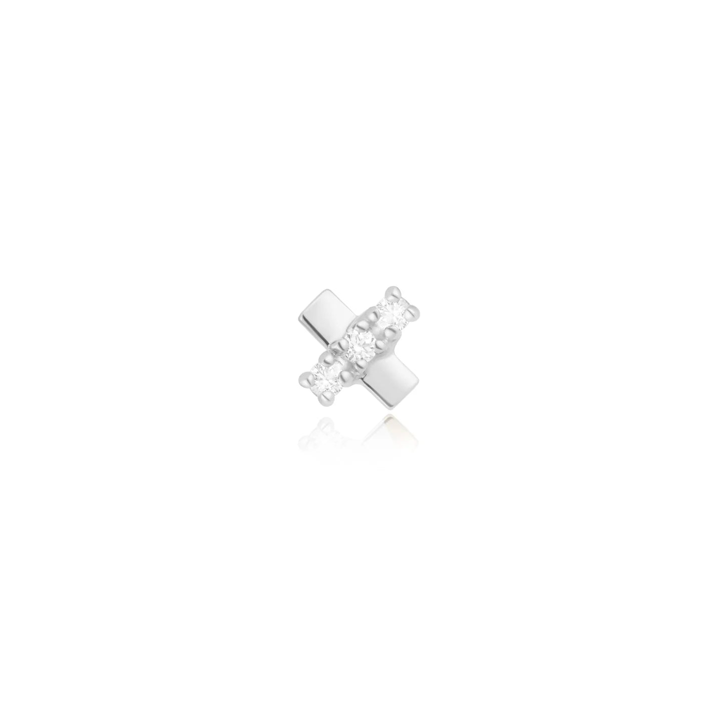 EMBER JEWELRY - AXIS - CZ - 14KT SOLID GOLD - THREADLESS END