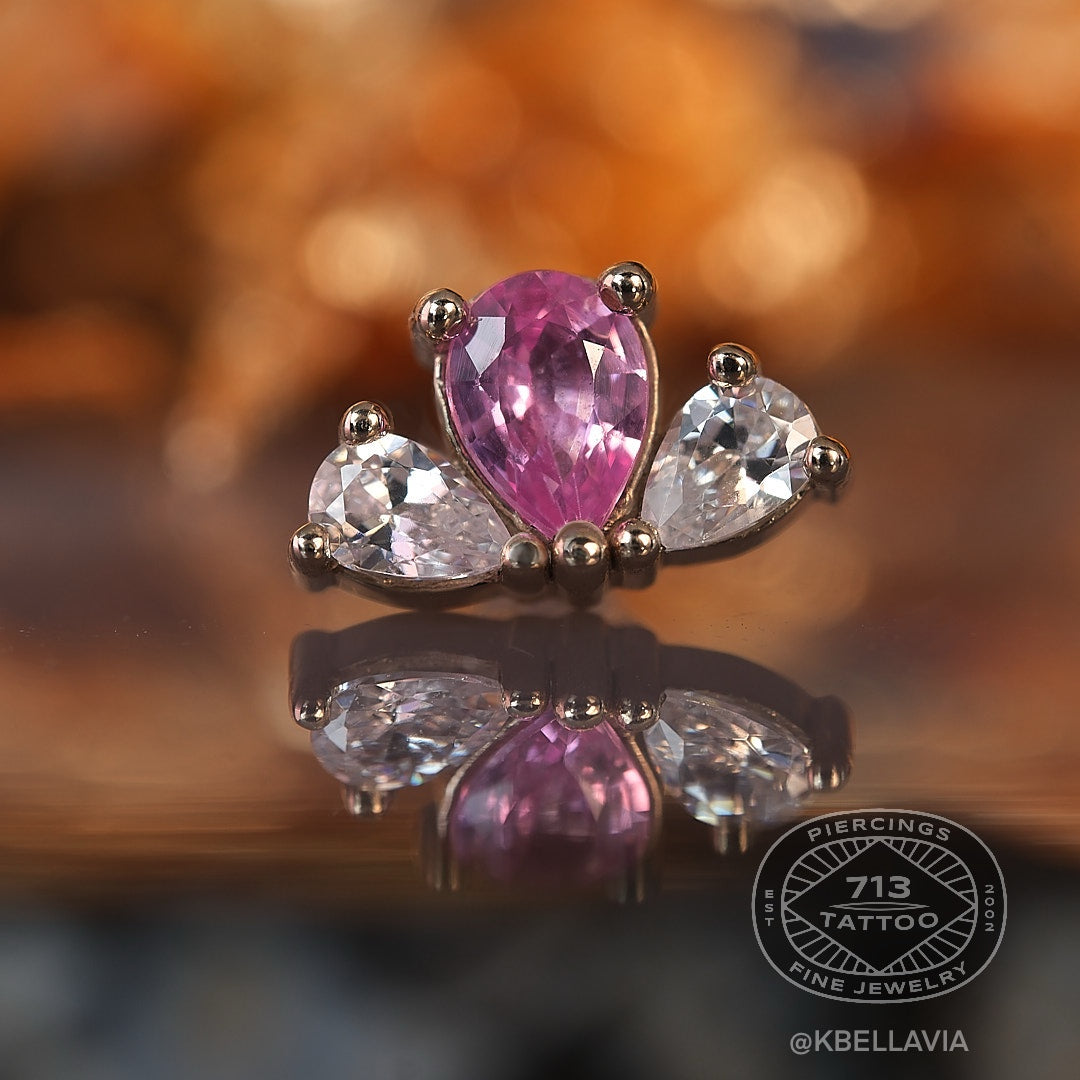 KIWI DIAMOND - AMELIA - 14KT SOLID GOLD - THREADLESS END